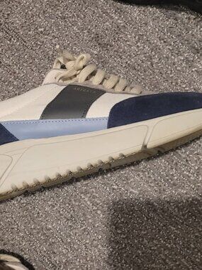 Axel Arigato White & Blue Genesis Vintage Sneakers